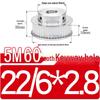 60-Teeth 5M Timing Pulley, T-Slot Width 16/21/27mm, BF Type Stepped with Machined Hole 6-20mm