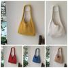 Sweet Crochet Shoulder Bag Large Capacity Seaside Vacation Handbag Knitted Tote Bag  Female