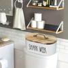 1PC Wooden Storage Box with Lid Bathroom for Storing Cosmetics Toiletries Family Kitchen Bathroom Storage Necessarys