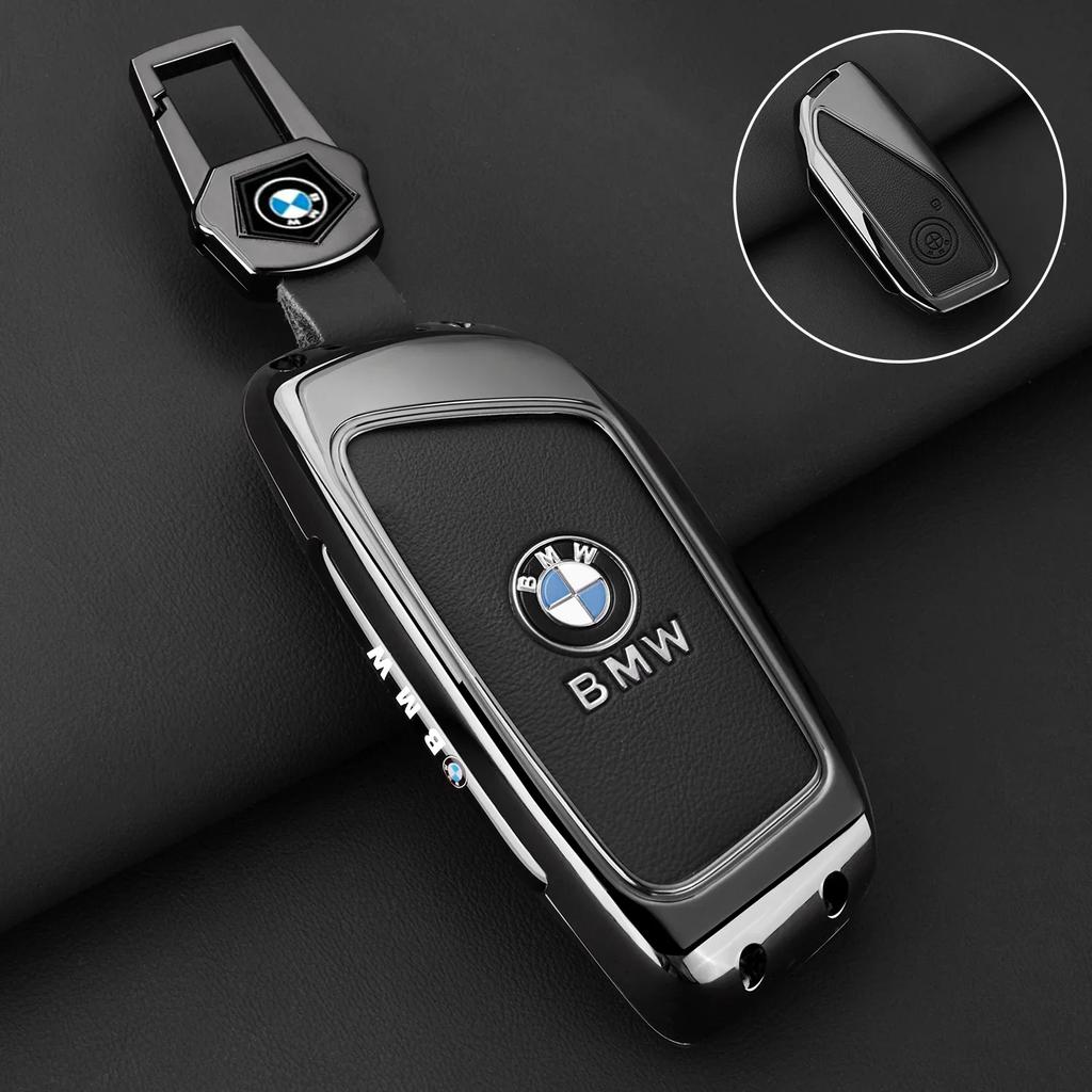 Car Sticker Hot 2025 Metal Car Key Case Cover Shell For BMW X1 U11 X7 G07 XM G09 I7 G70 X5 G05 LCI IX IX40 I20 U06 G81 M3 Series