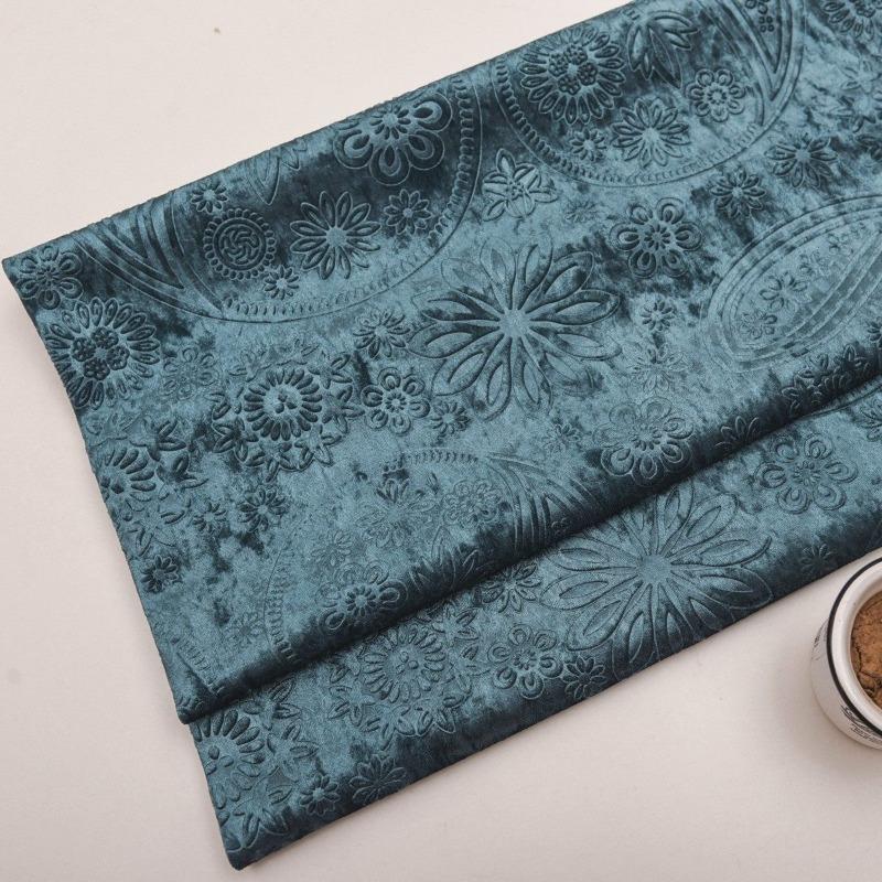 High Quality 3D Embossed Velvet Upholstery Fabric Solid Color for DIY Sewing Sofa Cover Throw Pillow Home Decoration Accessories