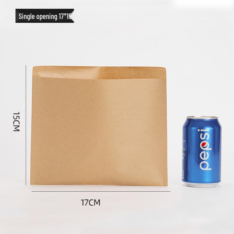 Oil-Proof Kraft Paper Food Bag for Pancakes, Roujiamo, Shaobing, and Barbecue Snacks