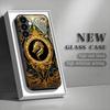 Unique Dragon Black Glass Phone Case Suitable for Samsung Galaxy S26 S25 S24 S23 S22 S20 FE/Ultra/Plus Anti Drop Back Cover