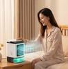 Mini Air Conditioner: 4-in-1 Portable Evaporative Cooler with 900ML Tank - 4 Speeds 2 Mist Modes 7 Color LED Light Rechargeable Personal Cooling