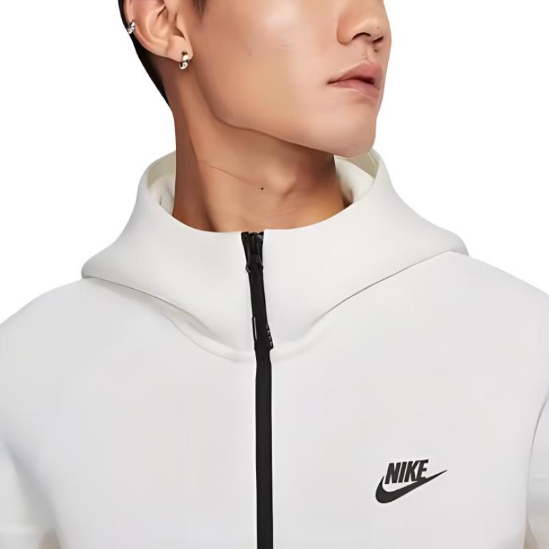 Nike Tch Flc Fz Wr Hoodie Color Block Comfortable Casual Jacket Men Jackets Khaki FB7922-104