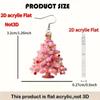 Cross-Border Pink Christmas Tree Snowflake Earrings - Acrylic Stud Jewelry