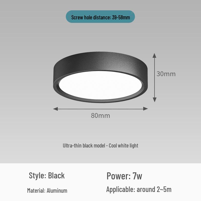Round Surface-Mounted LED Ceiling Light for Living Room, Bedroom, Entrance, Corridor, Aisle, Home Spotlight
