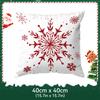 Red Christmas Decoration Pillowcase Printed Polyester 40/45/50Cm Throw Pillowcover Decorative Sofa Cushion Pillowslip Home Decor