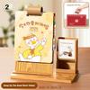 Year of The Horse 2026 Desk Calendar Student Stationery Gift Box Ornamental with Pen Holder Wooden Desktop Ornament