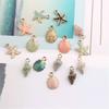13Pcs/Set DIY Necklace Craft Making Ocean Pendants Conch Charms Handmade Accessories Sea Shell
