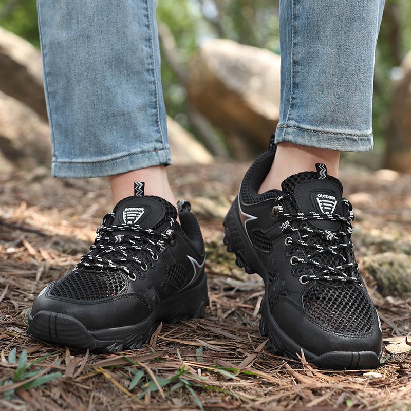 Men's Shoes Mesh Summer Non-slip Platform Soled Outdoor Hiking Shoes