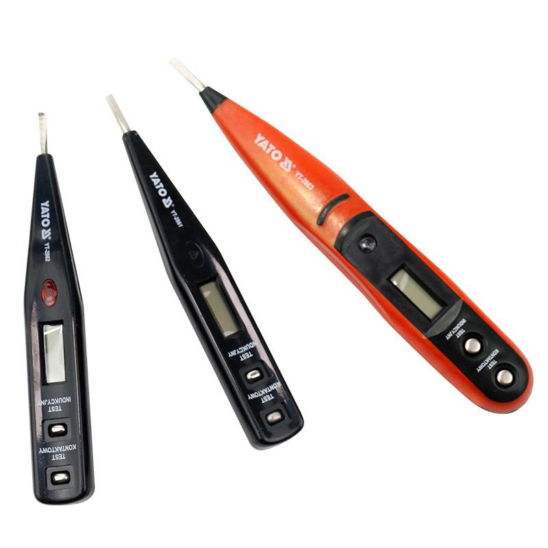 

YATO Multifunction Electric Circuit Tester with Digital Display 12-250V 4*135MM without light YT-2861