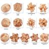 Mini Kongming Bamboo Lock: Compact 4.5 Cm Wooden Puzzle Toy for Intelligence and Dexterity Development.