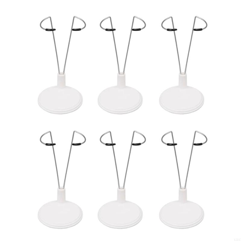 

Functional Storage Stands For Dolls 6 Piece Metal Support Set Holds Multiple Sizes Prevents Toppling X3UC білий