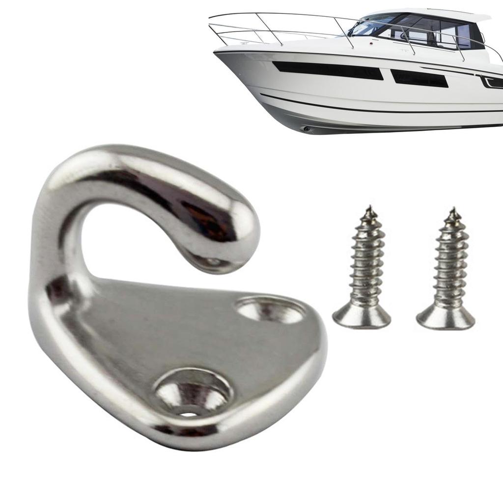 Vessel Wall Hooks - Stainless Steel 316 Fender Hooks, Wall Mounted Hooks Boat Storage
