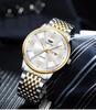 Butterfly Clasp Men's Ultra-Thin Luminous Stainless Steel Dual Calendar Waterproof Quartz Watch