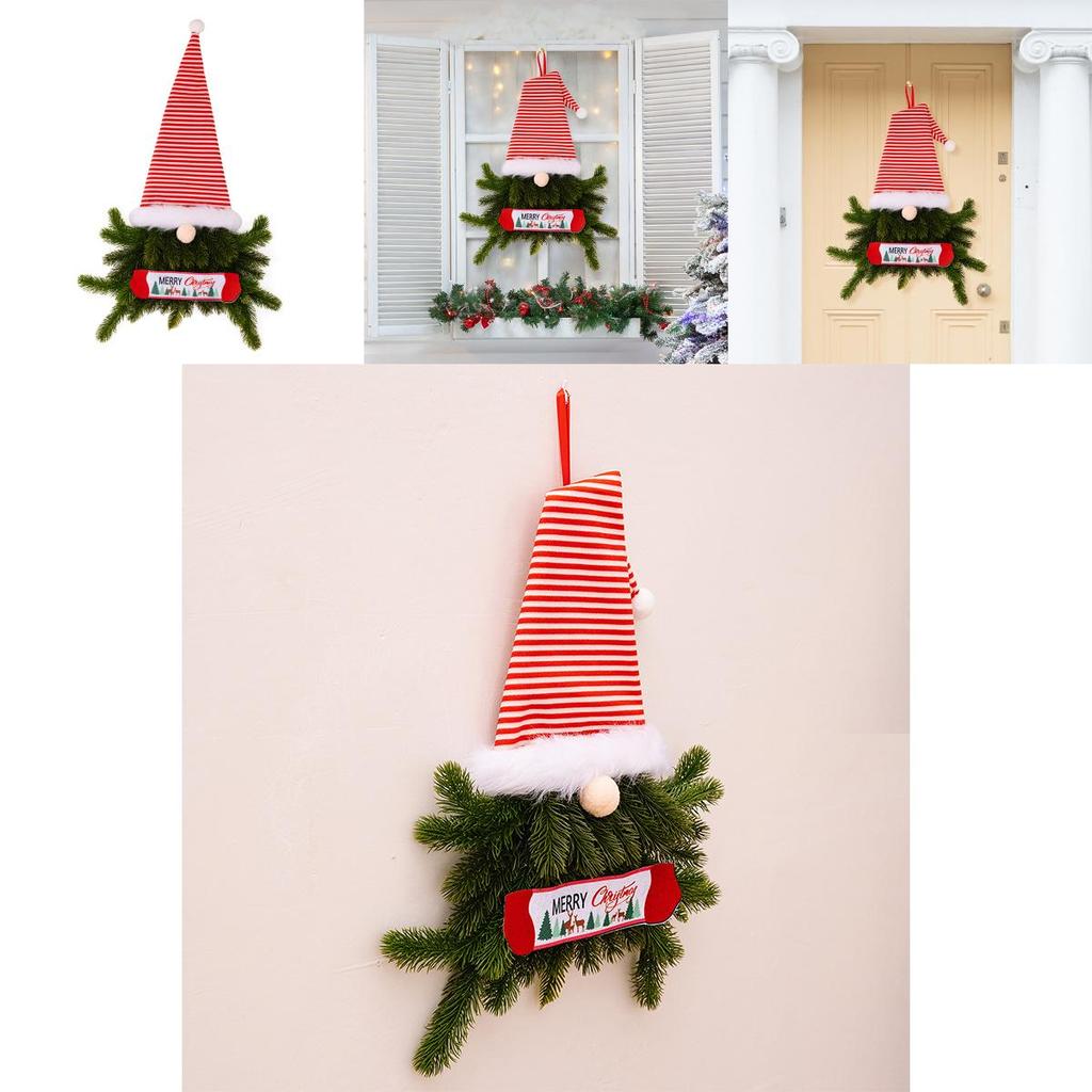 Neue Weihnachtsdekoration Entzückende gesichtslose Puppe Baumschmuck Festlicher Elfenkranz Gnom Türhänger