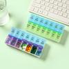 New Hot Premuim Portable Weekly Pill Organizer Case Box Storage Container 7 Day 2 Times 14 Grids for Vitamin Medicine Fish Oils