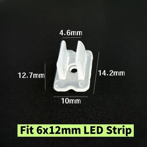 20/50/100pcs LED Neon Strip Fixed Clip Plastic Connector 6/10/20mm Flexible Silicone Tube Holder Strip Lights Buckle Accessories