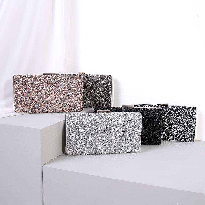 Glitter rhinestone Korean style simple high-end dinner bag hand-held one-shoulder cross-body bag for women banquet dress bag