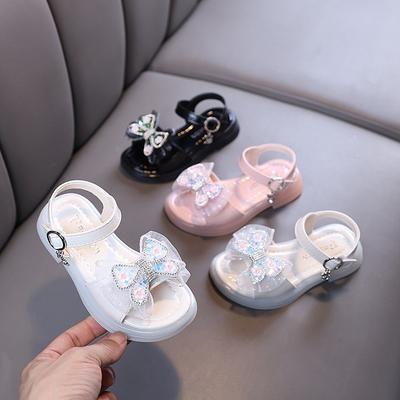 Scarpe da ballo da bambina estive, stile lady, cartone animato, principessa, neonato, studentessa, taglia piccola/media/grande, strass, sandali, scarpe singole in pelle