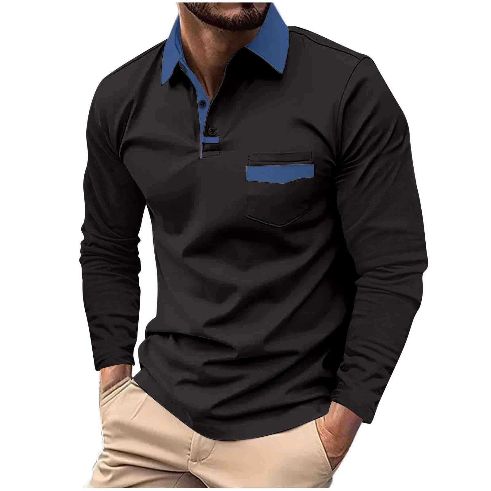 2026 Spring and Autumn New Men s Loose POLO Shirt Fashion Men s Lapel Long Sleeve Polo Casual Loose Outstanding Shirt Long Sleeve Polo Shirt S