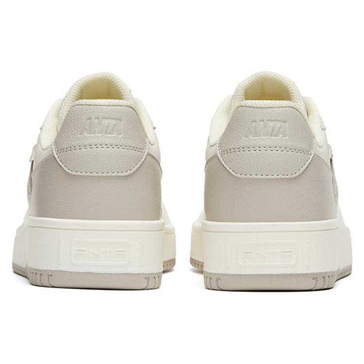 Anta Life Collection 0 Sensation Slip Resistant Cushioning Abrasion Resistant Low top Skateboard Shoes Men's Gray White 912318060-2