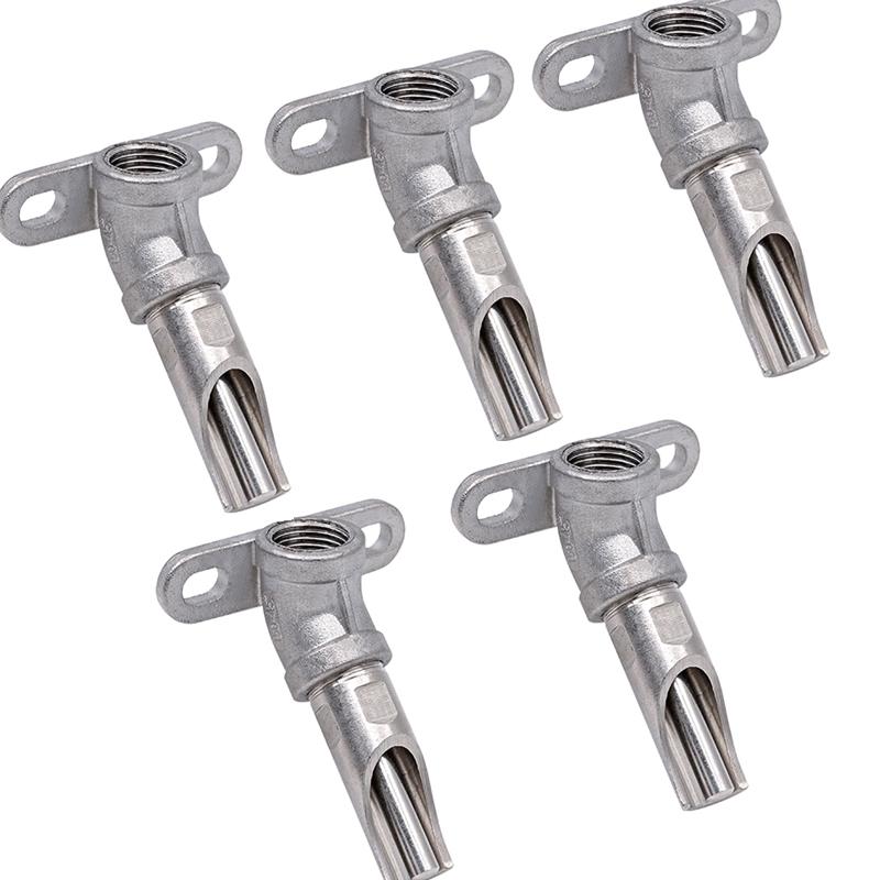 5pcs Thicken Stainless Steel Piglet Water Nipple 1/2 Inch Pig Automatic Waterer Drinker Nipple Head Farm Watering Supplies