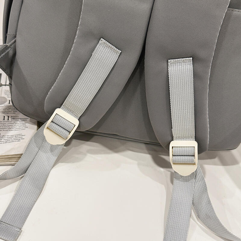 Large Capacity Men's Backpack Women's Color Contrast Backpack Middle School Student Schoolbag