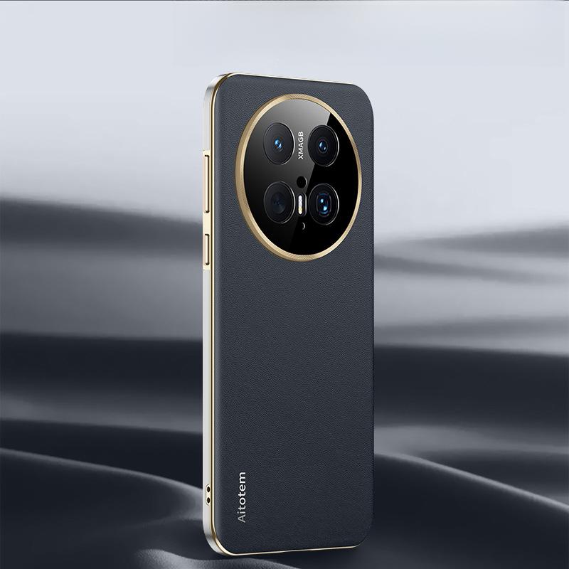 

Подходит для чехла для телефона Huawei Mate70pro, Высококлассный деловой чехол из кожи с узором наппа, полностью закрывающий корпус, противоударный, мужской Huawei Mate 60