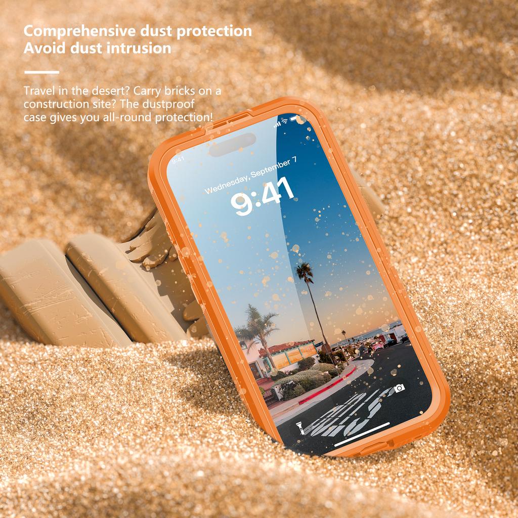 SHELLBOX Pro iPhone 17 Vodotěsné pouzdro IP68 Kompatibilní s MagSafe Průhledný kryt na telefon