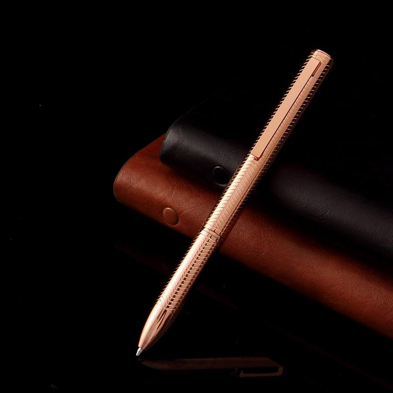 Metal Plated Rotating Ballpoint Pen, Business Advertising Gift, Oil Pen, Ballpoint Pen, Signature Pen, School Office Supplies