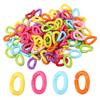 100Pcs Plastic Bird C Clips Hooks Chain Links DIY Parrot Toys Mix Color
