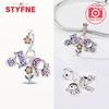 New 925 Silver Sparkling Magic Cube Love Charm Red Heart Beads DIY for Women Bracelet Fine Jewelry Gift Accessories