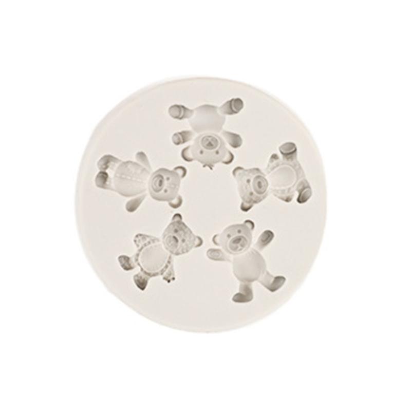 Cartoon Little Bear Silicone Mold DIY Handmade Crystal Epoxy Resin Molds Chocolate Baking Tool Sugar Cake Fondant Mould 1