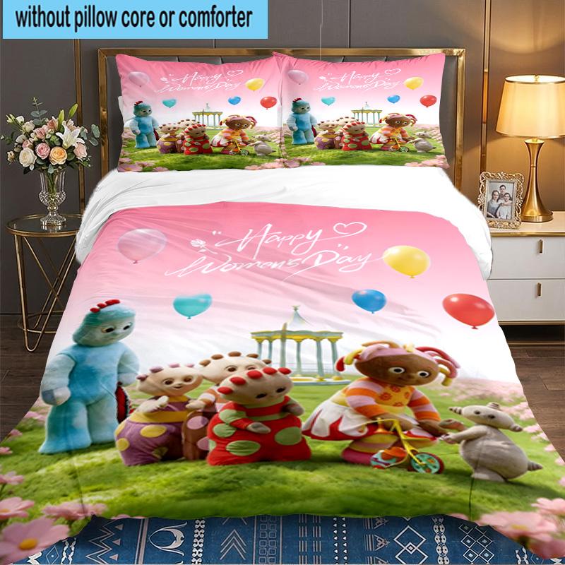 3PCS Night Garden Bedding Set,Including 1pc Duvet Cover And 2pcs Pillowcases Perfect for Bedroom, Dormitory, Large size Fan Christmas gift