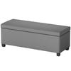 84L Corduroy Storage Ottoman - Grey