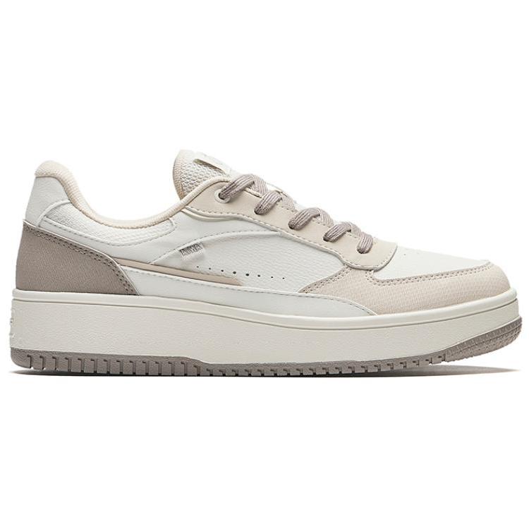Anta Comfortable Trendy Wear-Resistant Slip-Resistant Shock-Absorbing Low-Top Sneakers Women sneakers White Gray 922448018-4