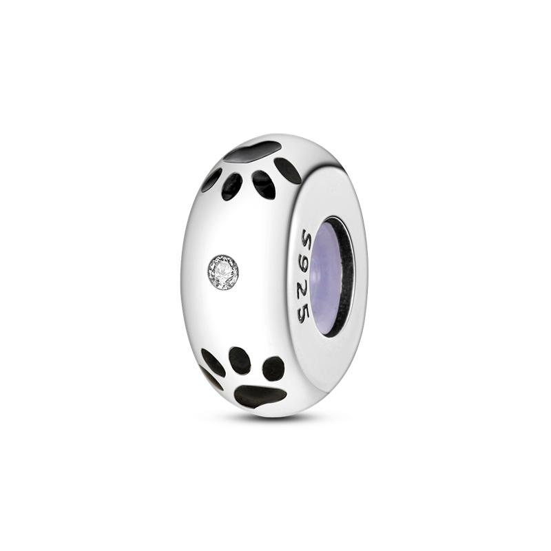 Plata Charms Spacer Beads Copper Fit Bangle Bracelet Diy Wheel Stopper Beads With Silicon For Diy Jewelry Making