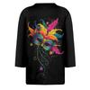 Topuri de damă cu mâneci 3/4 lungime, imprimeu floral, la modă vintage, lejer, cu gât rotund, cămăși de dimensiuni mari