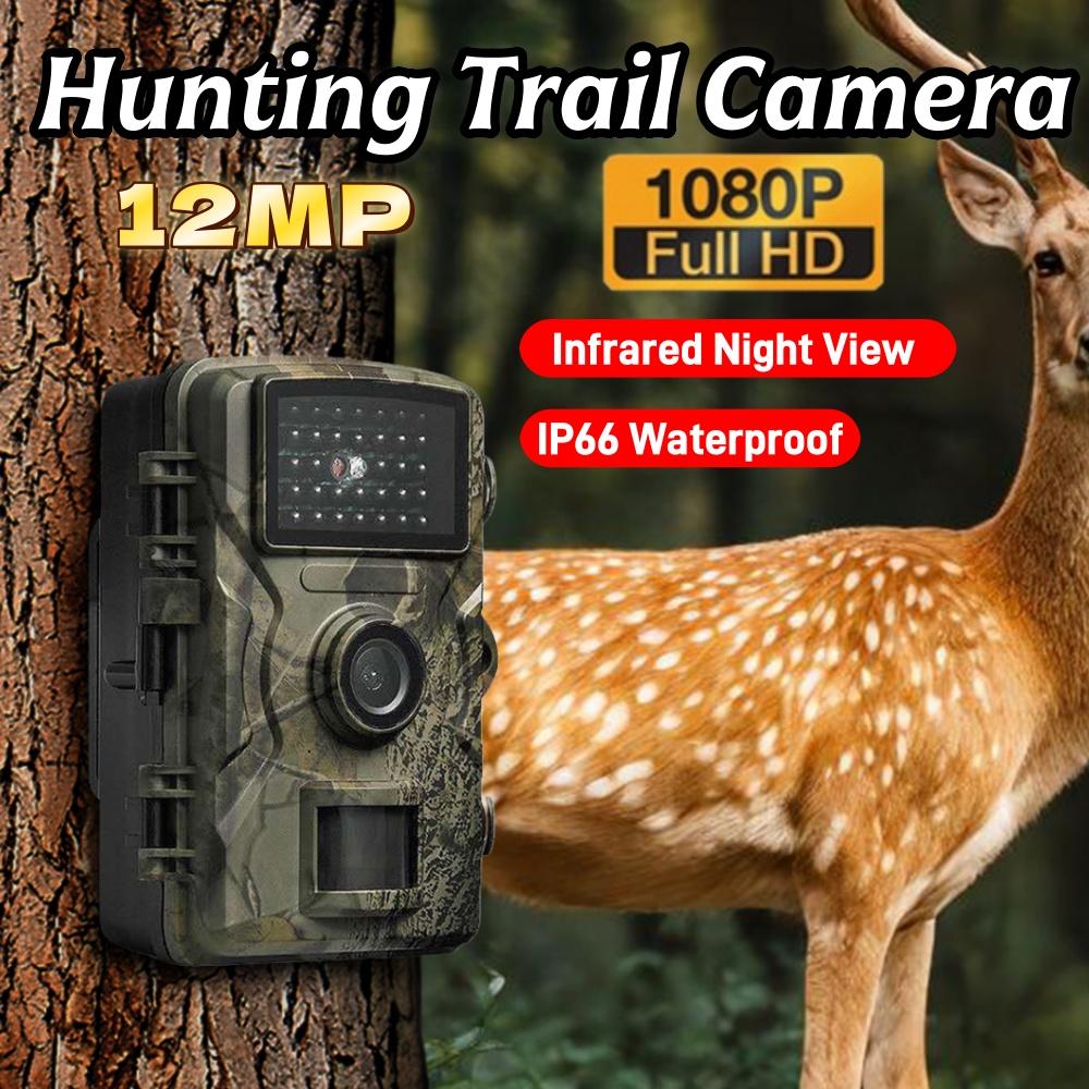 1080P Hunting Trail Camera 12MP Waterproof Infrared Night Vision Motion Activated Trigger for Wildlife Monitoring and Scouting