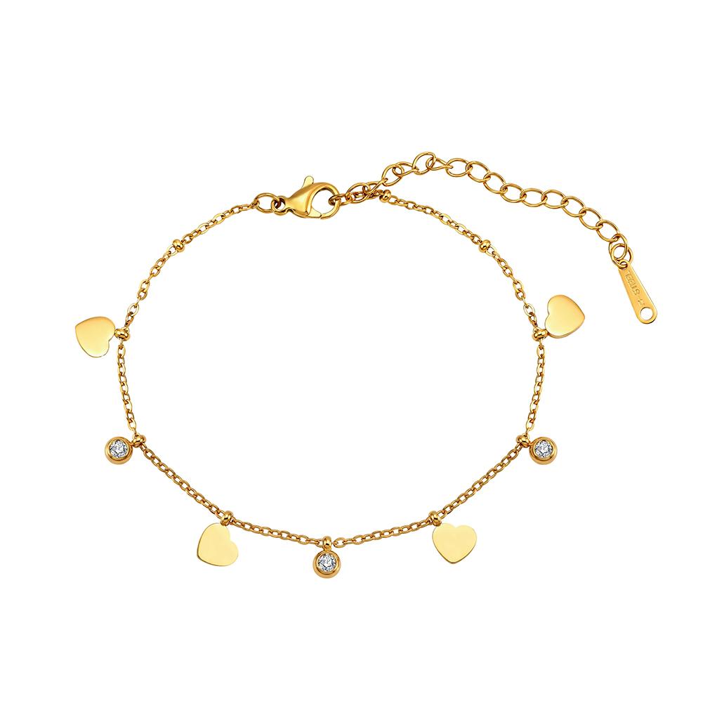 Braccialetto cavigliera sottile Effie Queen in acciaio inossidabile per gamba da donna Moda Estate Spiaggia Gioielli per Piede Cavigliere Minimaliste CZ Regalo