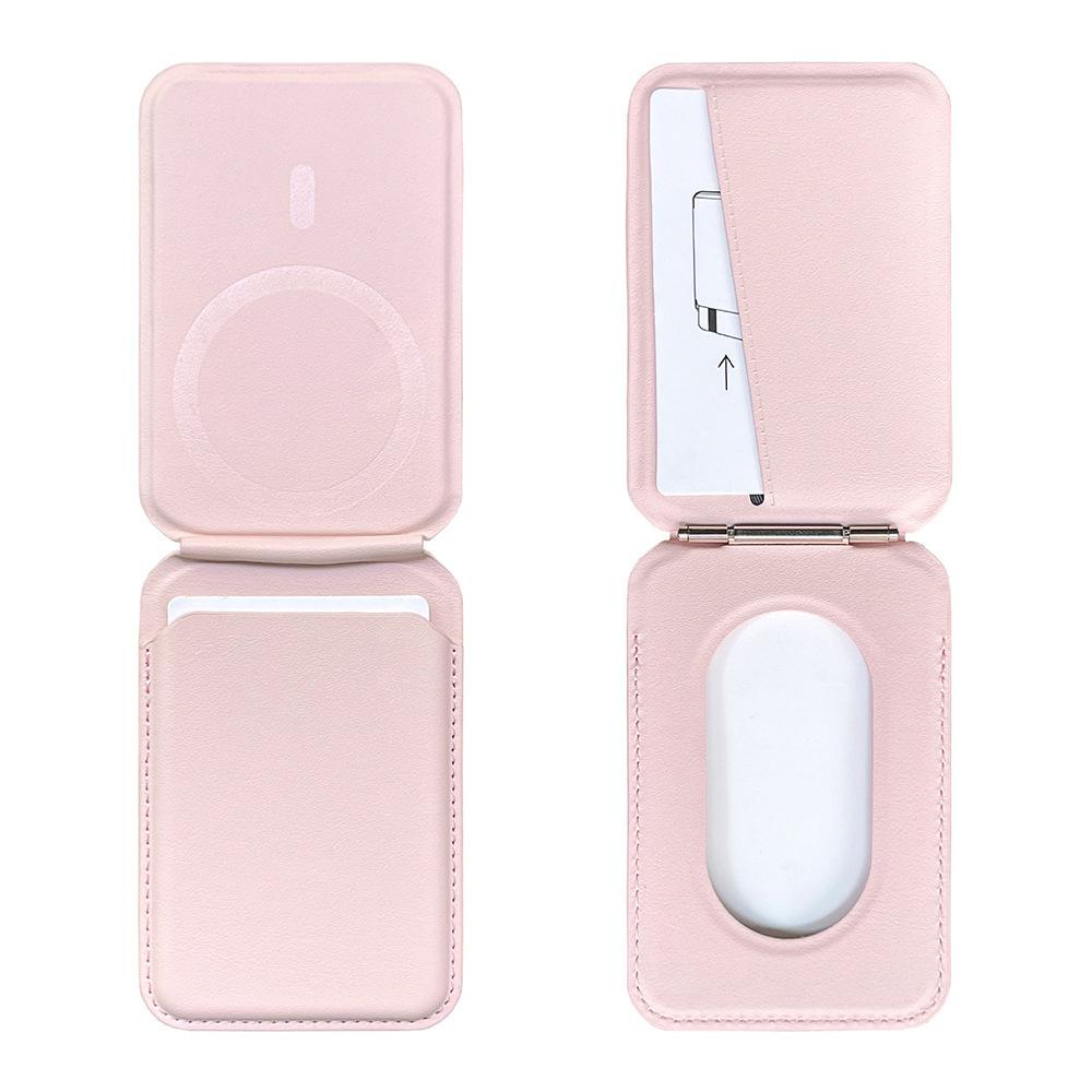 Applicable To Apple iPhone17 Bracket Magnetic Card Bag Pu Shaft MagSafe Card Sleeve Customized Logo