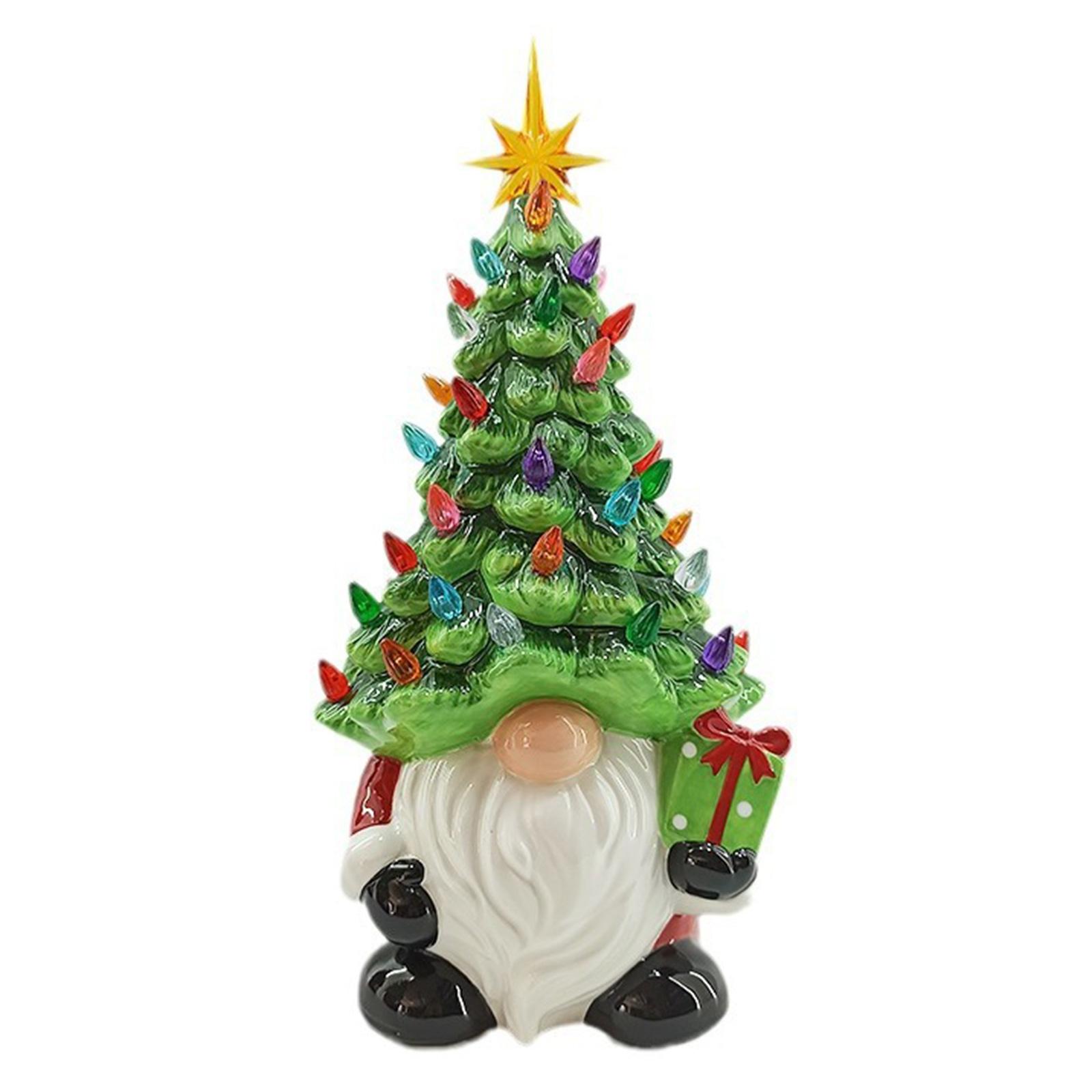 

Glowing Christmas Gnomes Ornament Battery Operated Tabletop Decors For Holiday Homes Fireplaces Office A