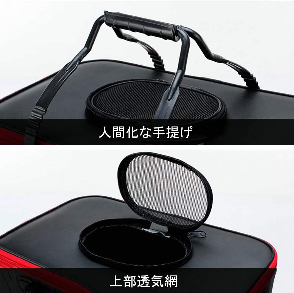 Foldable fishing bucket, 40cm, with foldable lid, for emergency storage, easy to carry, and ideal for outdoor activities