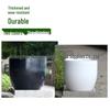 Egg-Shaped Resin Flower Pot - Large White/Black for Indoor Plants