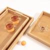 Japanese-Style Bamboo and Wood Tea Tray: Solid Rectangular Serving Tray for Restaurants and Homes