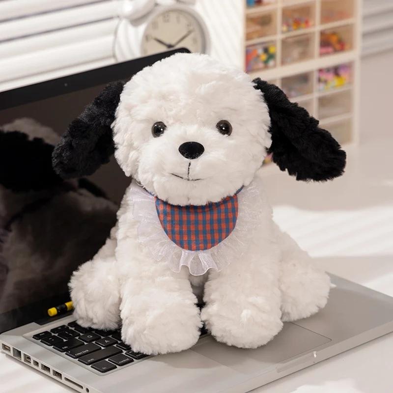 Sale Cuddly Sitting Doggy With Long Ears Plush Toys Fluffy Soft Prety Puppy Dog Doll Kawaii Home Decor Sweet Gift To Kids