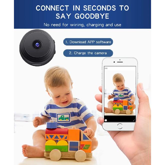 Original A9 mini camera CCTV Camera Connect To Cellphone With Voice 1080P HD Webcam Mini IP Camera 360°clear night vision cctv camera no need