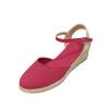 New Straw Hemp Rope High Heels Round Head Bag Head Empty Sandals WEDGES Thick-soled Wedge Heels